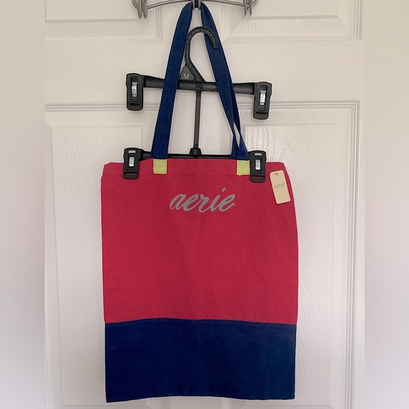 aerie Handbags - NWT Aerie (American Eagle) Red and Blue Book Tote- One Size